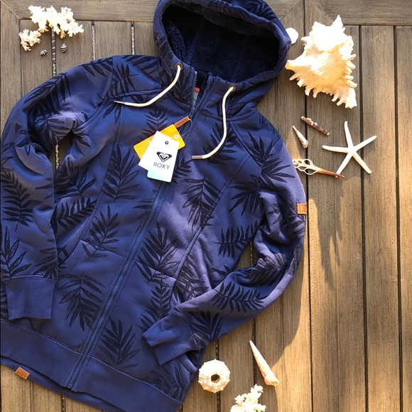 🌴🔆ROXY- FROST PRINTED ZIP UP HOODIE SWEATER🔆🌴 - Picture 2 of 16